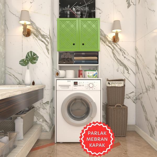 Kenzlife membran çamaşır makinesi dolabı hayzum yşlbyz hasır 180*66*55 mebran kapak suntalam gövde - Image 1