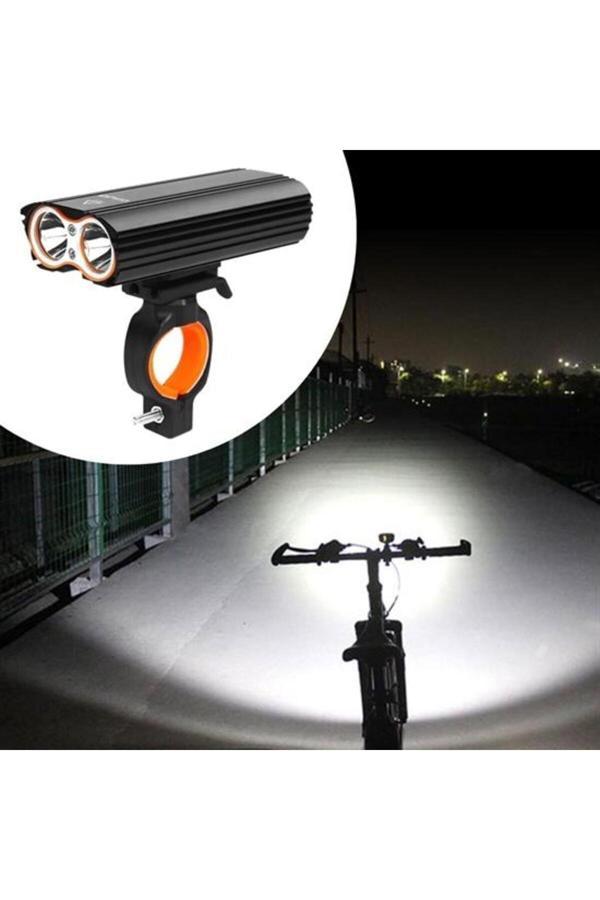 Relatos Şarj Göstergeli Uzun Menzil Su Geçirmez Led Bisiklet Feneri 1600 Lumen (4415) - Image 1