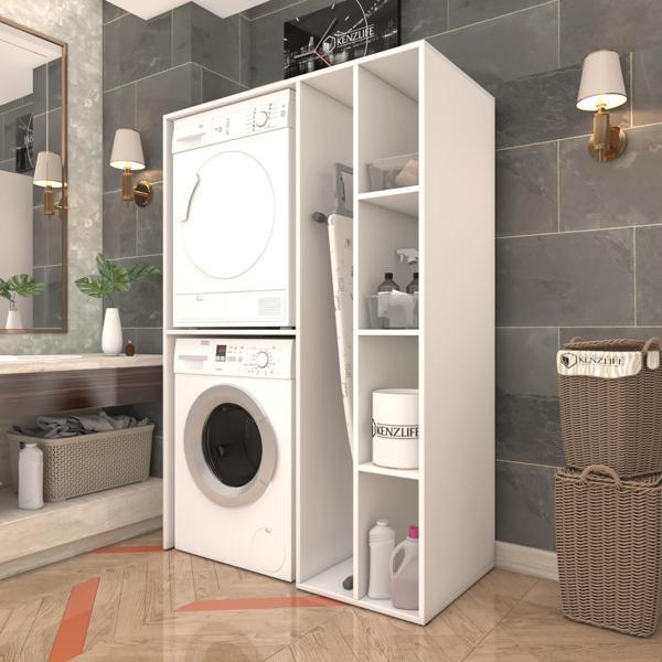 Kenzlife membran çamaşır kurutma makinesi dolabı yaromira khvbyz mod2 180*120*64 mebran kapak MDF gövde - Image 1