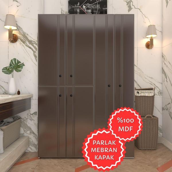 Kenzlife membran çamaşır kurutma makinesi dolabı yaromira khvbyz sadelim 180*120*64 mebran kapak MDF gövde - Image 1