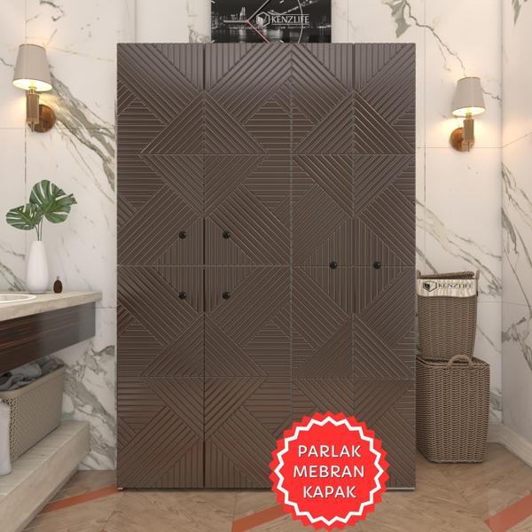 Kenzlife membran çamaşır kurutma makinesi dolabı yaromira khvbyz üçgen 180*120*64 mebran kapak suntalam gövde - Image 1