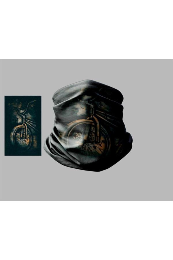 Buffalo Bisiklet Tasarımlı Motorcu Buff Maske Outdoor Boyunluk Unisex Bandana - Image 1
