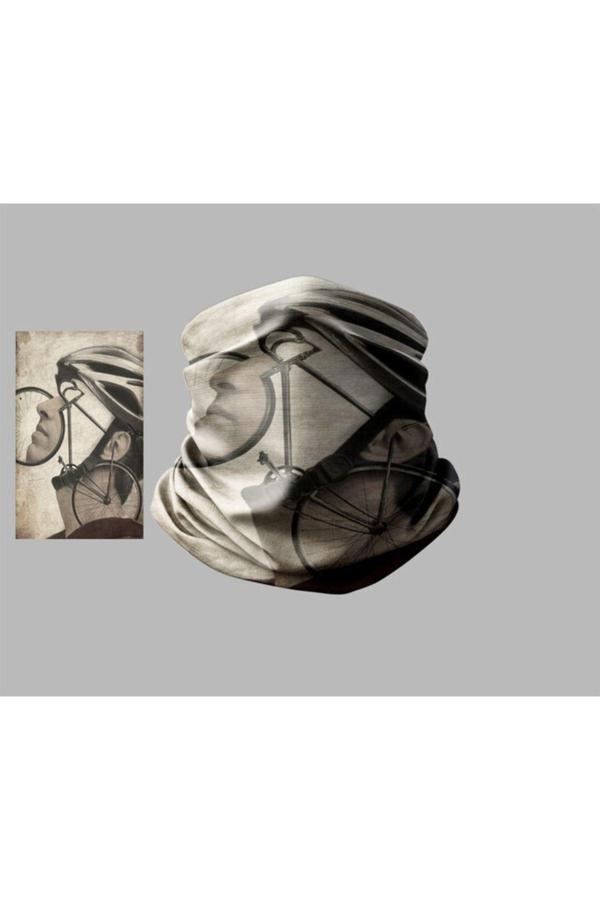 Buffalo Bisiklet Tasarımlı Motorcu Çok Amaçlı Outdoor Boyunluk Unisex Bandana - Image 1