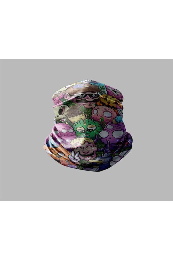 Buffalo Karışık Çok Desenli Tasarımlı Motorcu Çok Amaçlı Outdoor Boyunluk Unisex Bandana - Image 1