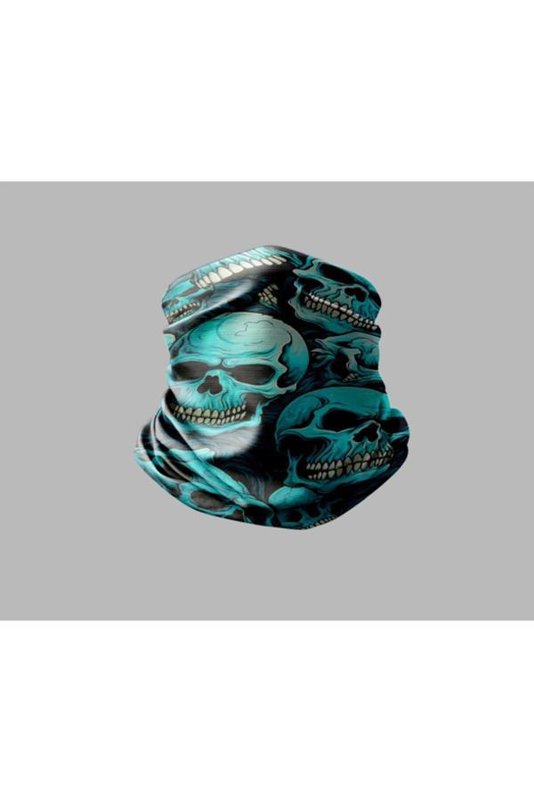 Buffalo Kuru Kafa Tasarımlı Motorcu Buff Maske Outdoor Boyunluk Unisex Bandana - Image 1