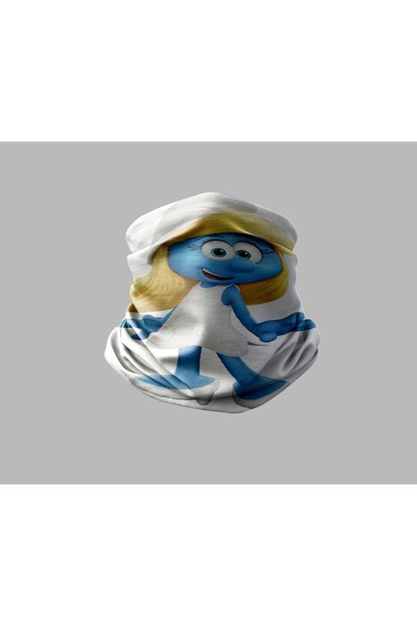 Buffalo Şirinler Tasarımlı Motorcu Buff Maske Outdoor Boyunluk Unisex Bandana - Image 1