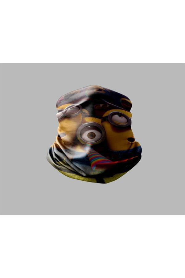 Buffalo Minyonlar Tasarımlı Motorcu Buff Maske Outdoor Boyunluk Unisex Bandana - Image 1