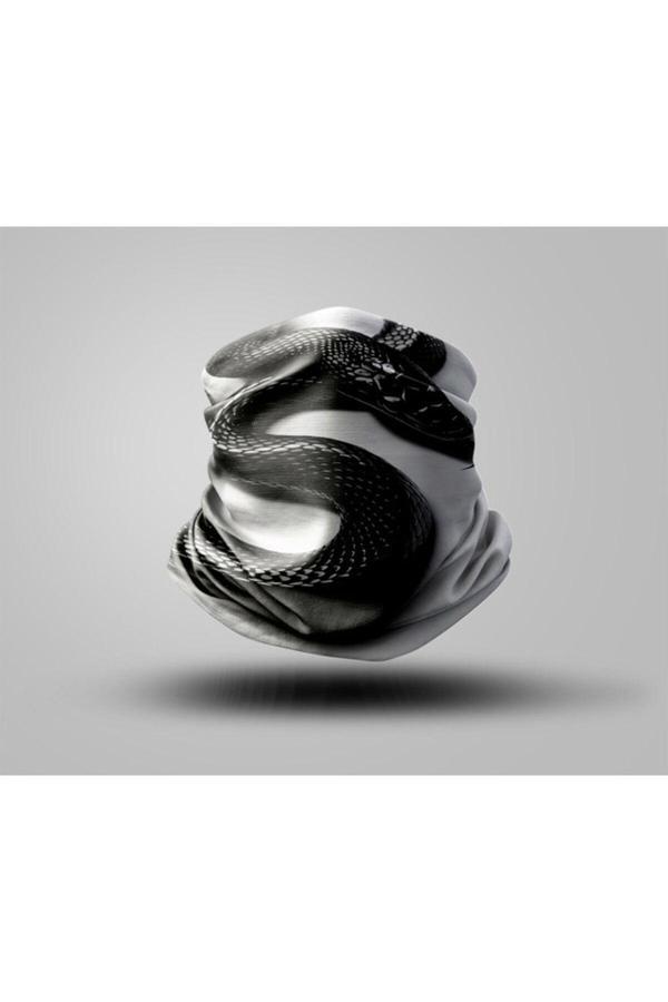 Buffalo Snake Tasarımlı Motorcu Buff Maske Outdoor Boyunluk Unisex Bandana - Image 1