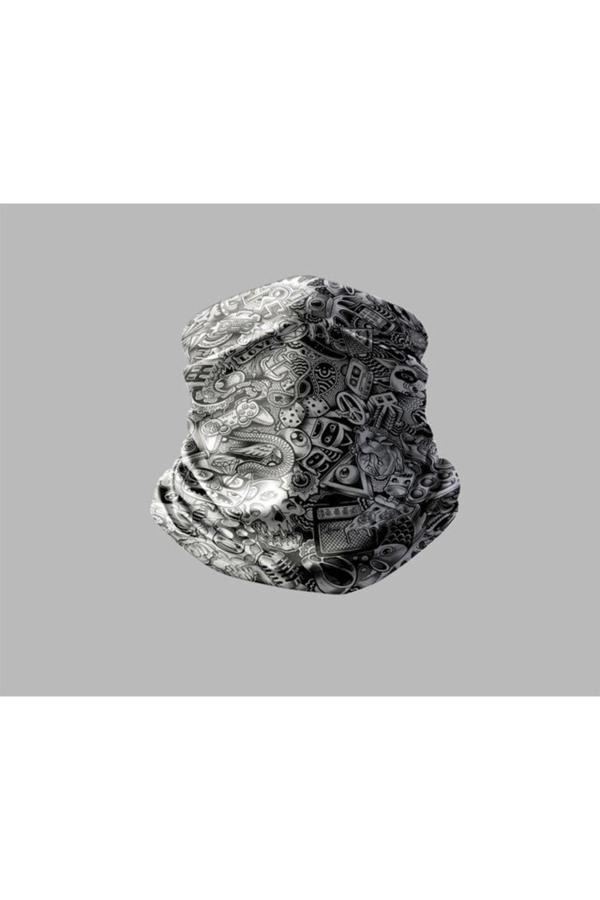 Buffalo Karışık Çok Desenli Tasarımlı Motorcu Buff Maske Outdoor Boyunluk Unisex Bandana - Image 1