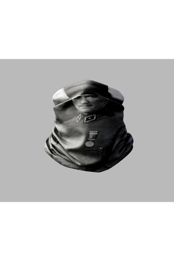 Buffalo Atatürk Tasarımlı Motorcu Buff Maske Outdoor Boyunluk Unisex Bandana - Image 1