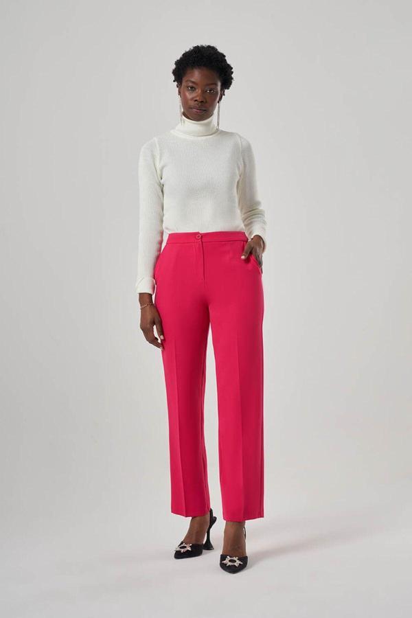 Mizalle Double Basic Fuşya Pantolon M - Image 1