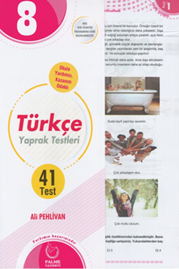 Palme Yayınevi 8, Sınıf Türkçe Yaprak Testi ( 41 Test ) - Palme Yayınları - Image 1
