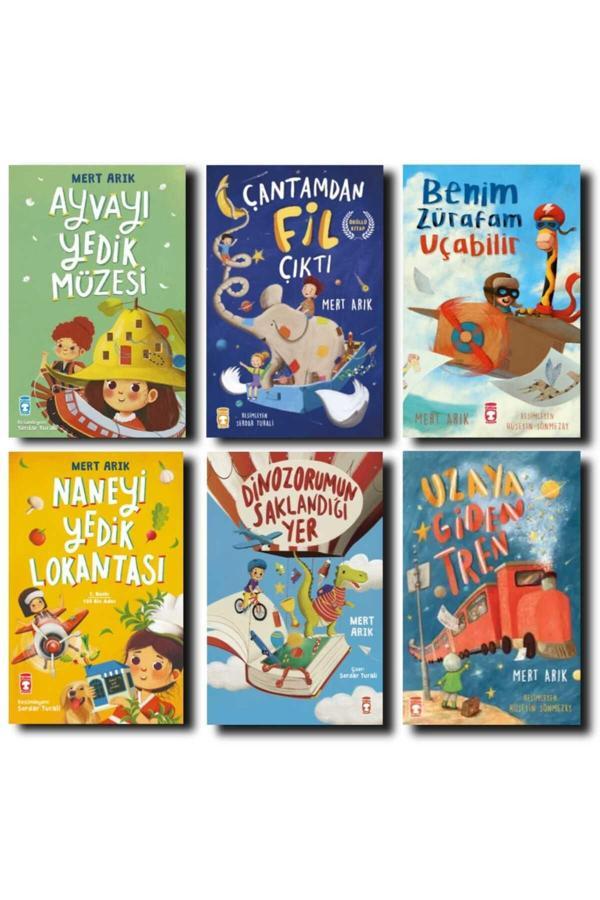 Timaş Yayınları Mert Arık 6'Li Set /Ayvayı Yedik Müzesi/ Çantamdan Fil Çıktı/ Uzaya Giden Tren/Nanayı Yedik Lokantas - Timaş Yayınları - Image 1