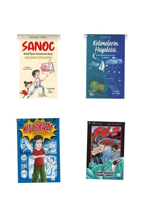 sanoc , kıl niyazi ,kelimelerin hayalcisi ve sille 4 lü set - Zagrozal Yayınevi - Image 1
