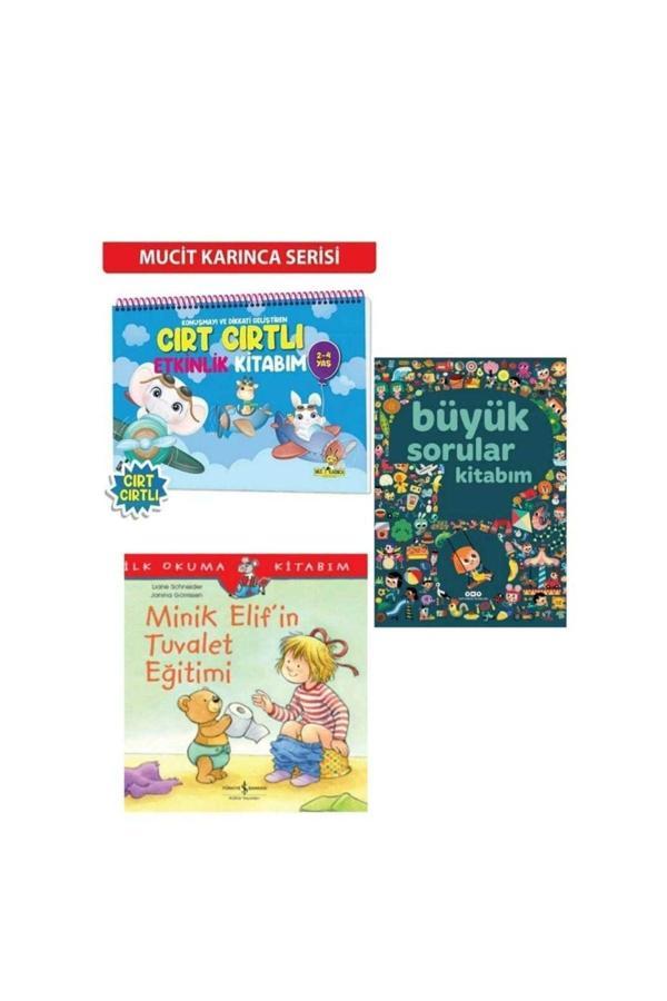Cırt Cırtlı Etkinlik Kitabım , Büyük Sorular Kitabım Ve Minik Elif'in Tuvalet Eğitimi - Zagrozal Yayınevi - Image 1