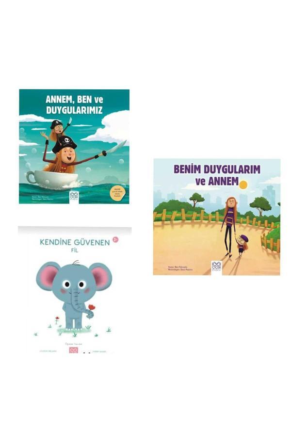 Annem ben duygularımız , Benim duygularım ve annem , kendine güvenen fil 3 lü set - Zagrozal Yayınevi - Image 1