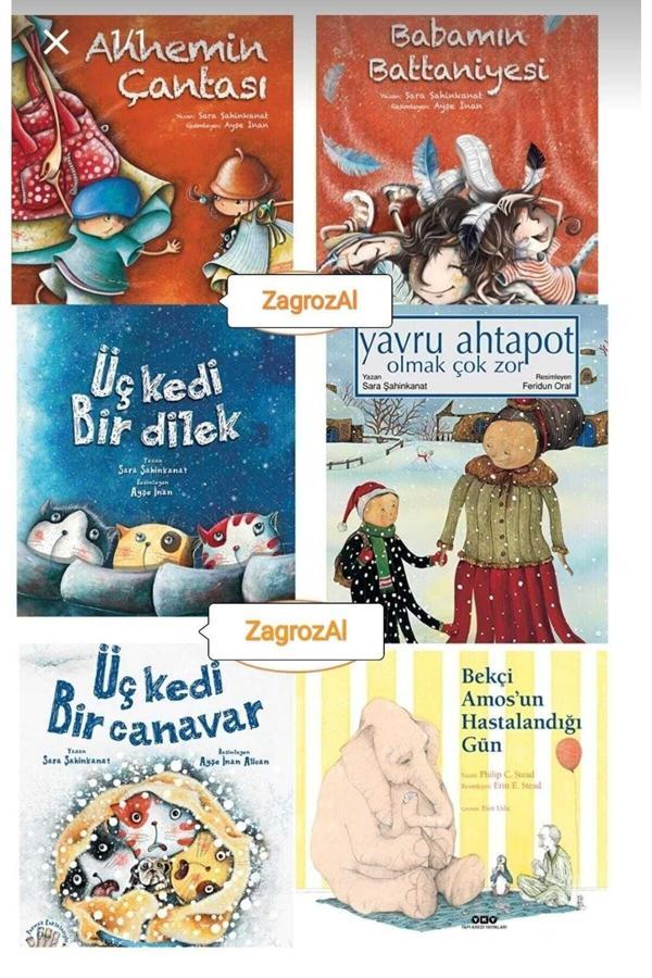 Annemin Çantası Babamın Battaniyesi , Üç Kedi Bir Dilek Ve Canavar , Bekçi Amos, Ahtapot - Zagrozal Yayınevi - Image 1