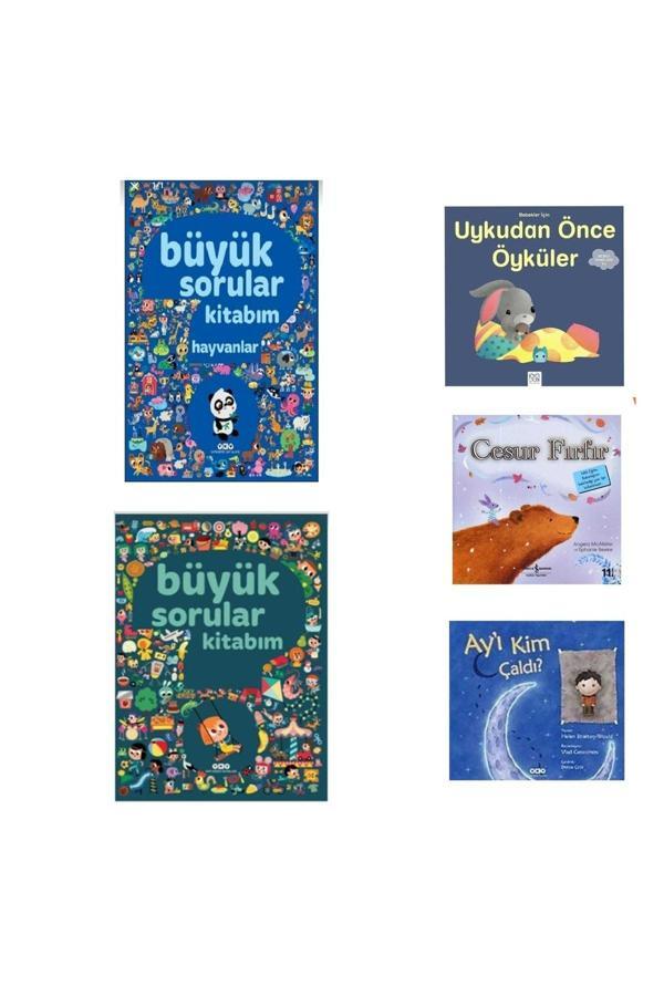 Büyük Sorular Kitabım 1 Ve 2 , Uykudan Önce Öyküler , Cesur Fırfır , Ayı Kim Çaldı - Zagrozal Yayınevi - Image 1