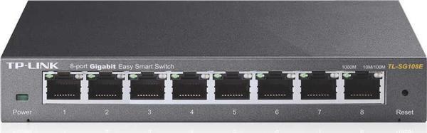 TP-Link Tl-Sg108E 8 Port 10-100-1000 Mbps Easy Smart Switch Hub Çelik Kasa - Image 1
