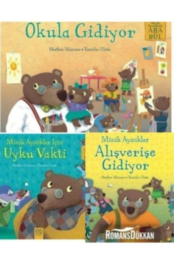 Minik Ayıcıklar Için Uyku Vakti ,okula Gidiyor , Alışverişe Gidiyor (3 Lu Kitap Set ) - 1001 Çiçek - Image 1