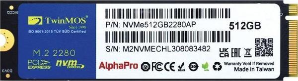 Twinmos TLC 3DNAND 512 GB M.2 PCIE Gen3 NVMe SSD - Image 1