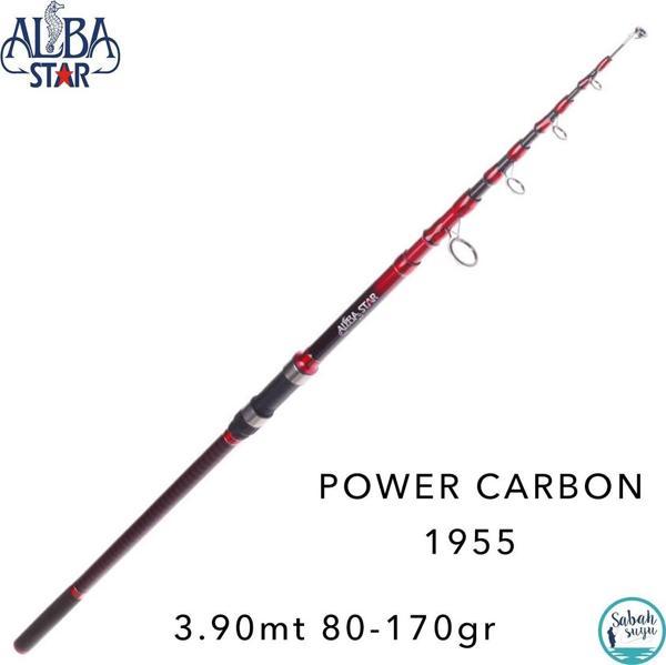 Albastar 1955 Power Carbon 3.90mt 80-170gr Teleskopik Surf Kamış - Image 1