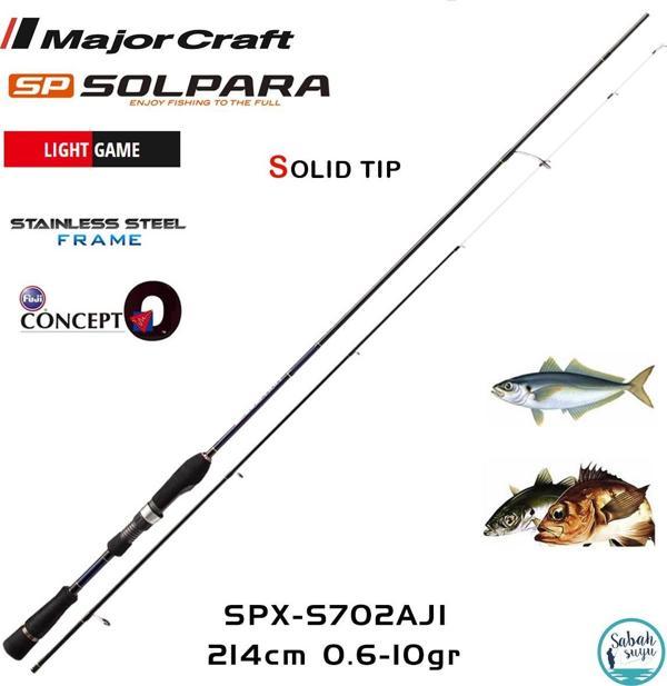 Major Craft Solpara SPX-S702AJI Solid 214cm 0.6-10gr (2P) LRF Kamış - Image 1