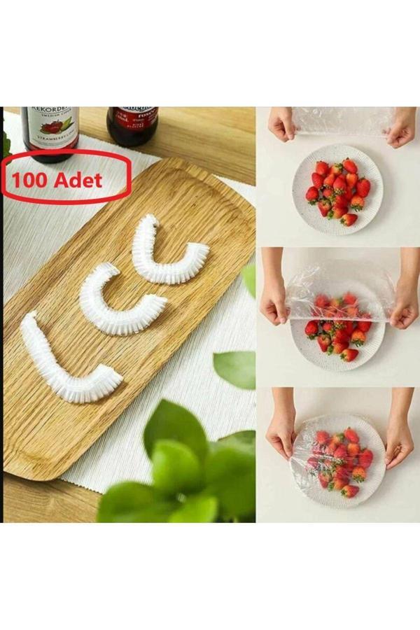 Qesqin 100 Adet Pratik Tazeliği Koruyan Tencere Ve Tabak Bonesi | Çok Amaçlı Kapak Gıda Bonesi - Image 1