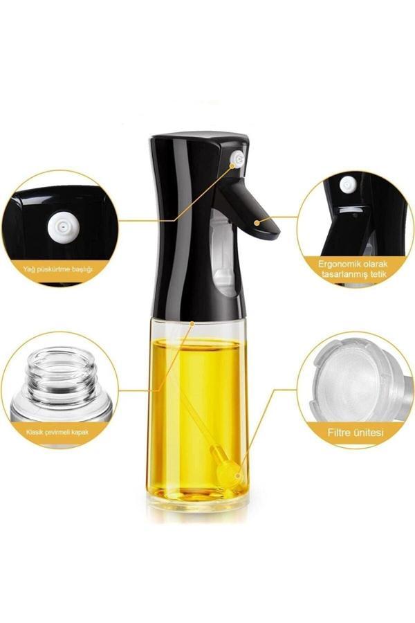 Qesqin Sprey Yağdanlık, Airfryer Için Yağdanlık, Püskürtmeli Sprey Cam Şişe Zeytinyağı Sirke - Image 1