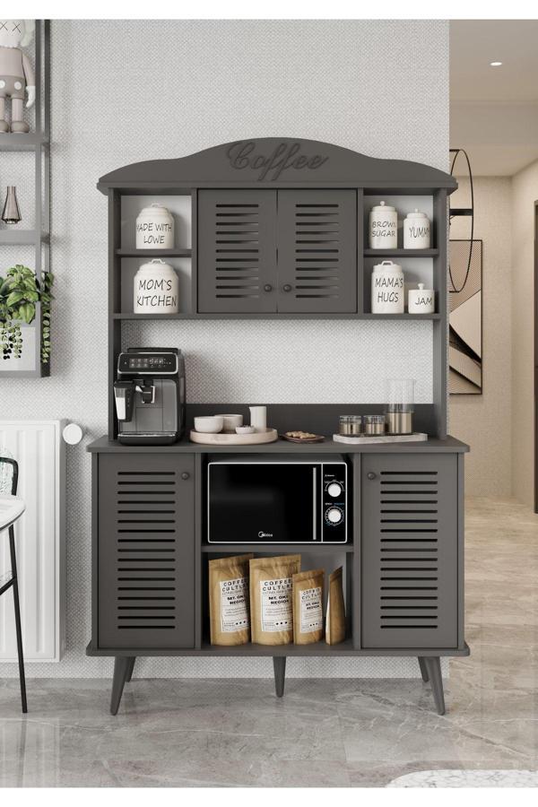 Enwood Avior GRİ Kahve Köşesi MDF 185 x 120 x 40 CM - Image 1
