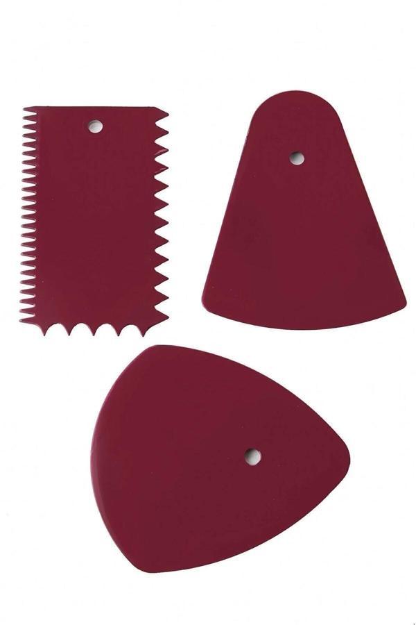 Qesqin Hamur Kesici Kazıyıcı Dekoratör Set 3'Lü - Image 1