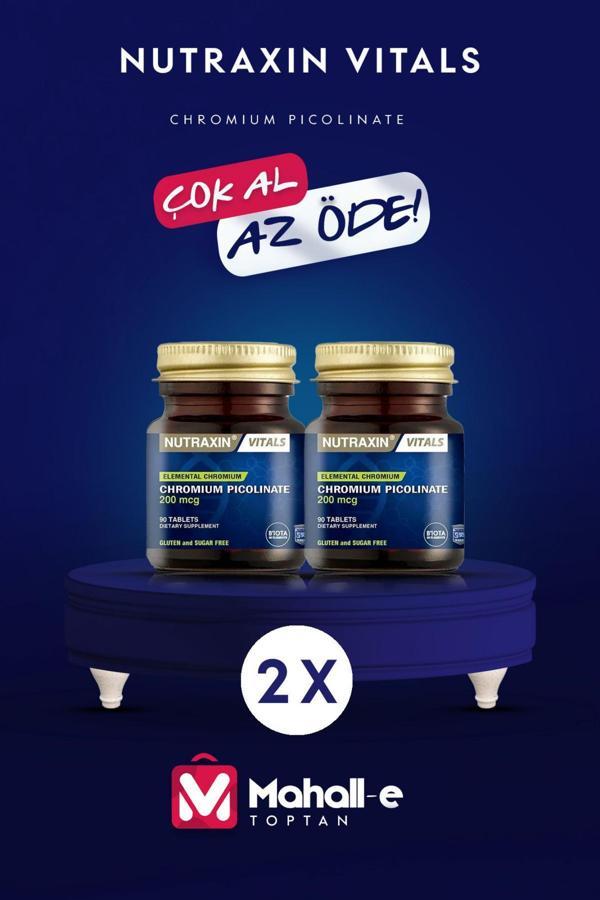 Nutraxin Chromium Picolinate 200 Mcg 90 Tablet 2 Adet - Image 1