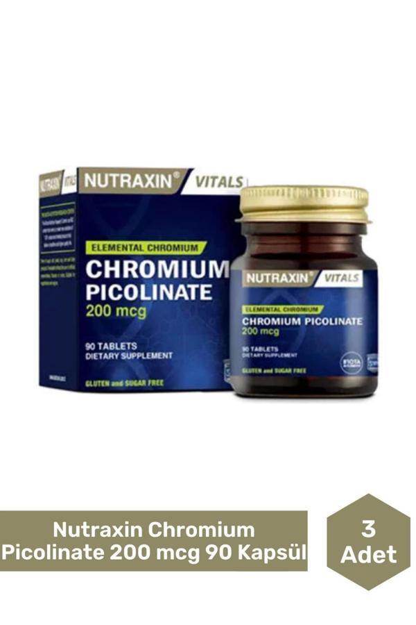 Nutraxin Chromium Picolinate 200 Mcg 90 Tablet 3 Adet - Image 1