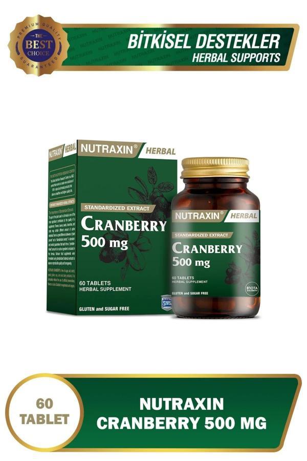 Nutraxin Cranberry 500 Mg 60 Tablet - Image 1