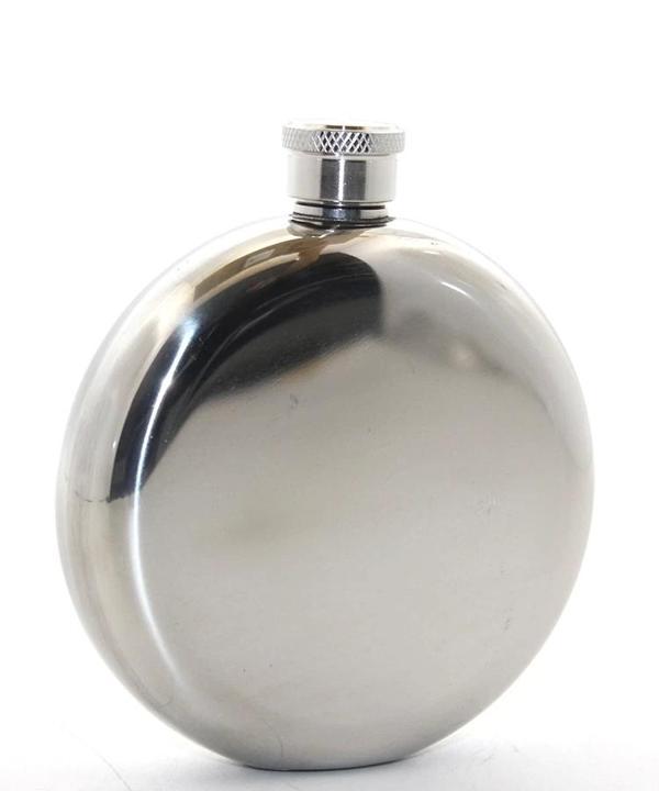 Paslanmaz Çelik Yuvarlak 5 Oz Tekli Matara Alk2676 - Image 1