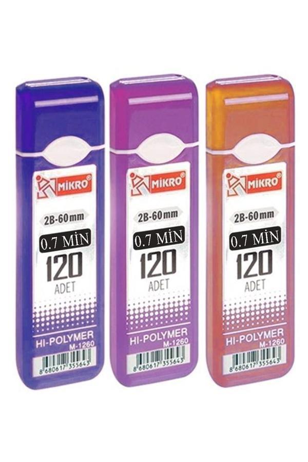 Kalem Ucu 120 li 0.7 mm 2B 3 Paket Çoklu Versatil Kalem Uç Mekanik Uçlu Otomatik Kurşun Mikro Kalem Ucu 60 mm Yumuşak - Image 1