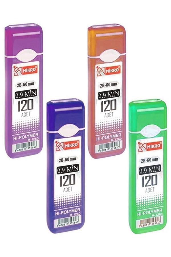 Kalem Ucu 120 li 0.9 mm 2B 4 Paket Çoklu Versatil Kalem Uç Mekanik Uçlu Otomatik Kurşun Mikro Kalem Ucu 60 mm Yumuşak - Image 1