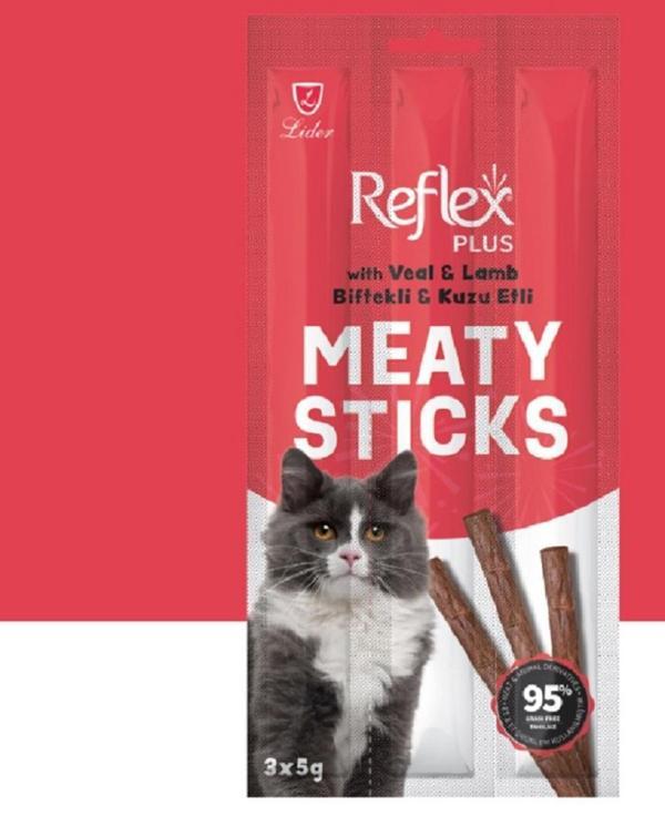  Meaty Sticks / Biftekli ve Kuzu Etli Çubuk Kedi Ödülü x 5 Adet - Image 1