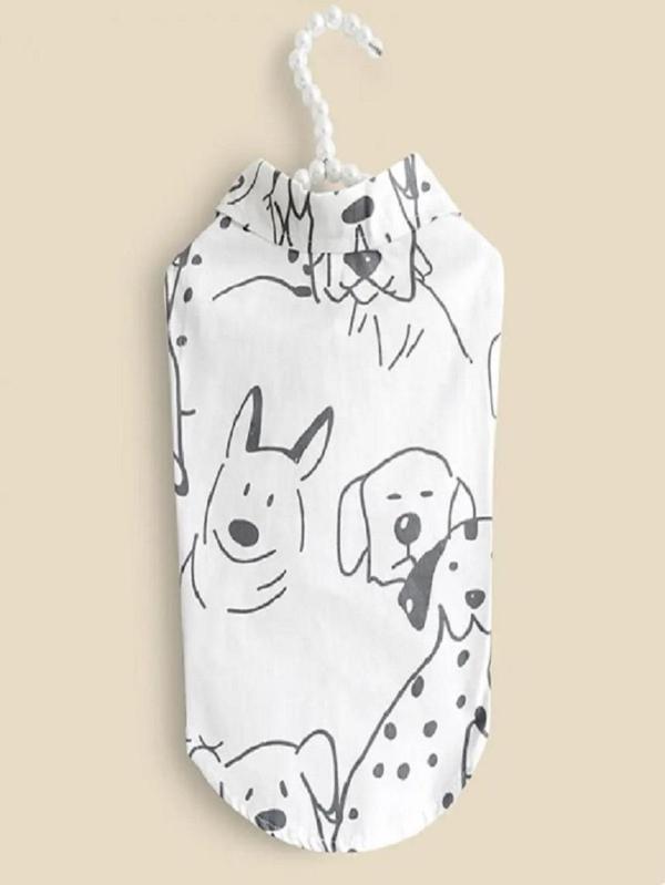 Köpek Figürlü Kedi Köpek Gömlek - Image 1