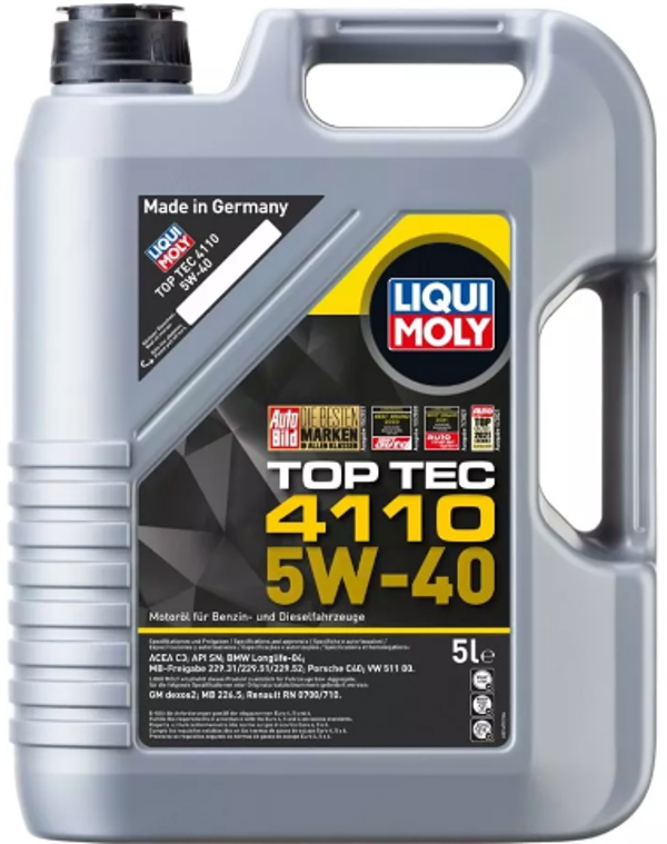TopTec 4110 5W-40 Motor Yağı (5 Litre) Yeni Üretim Tarihli - Image 1