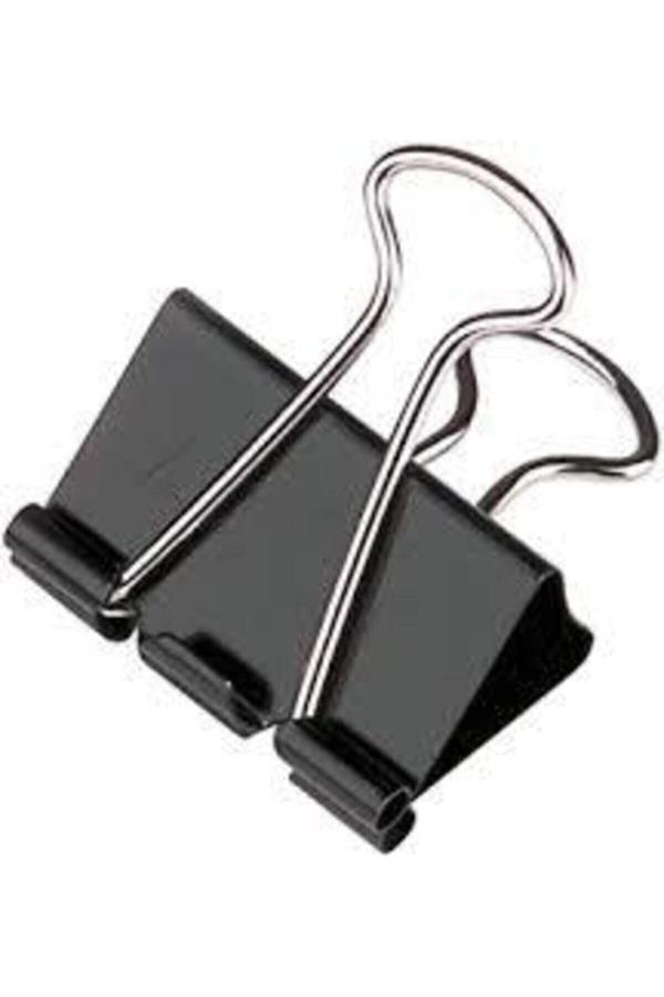 Linea Binder Clips 51 Mm Mandal Klips Siyah Renk Metal 12 Li Kutu - Image 1