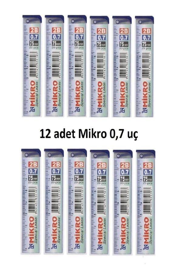 Mikro Min Kalem Ucu 0.7 Uc 2B Dereceli Cetvelli - 12 Li Paket - Image 1