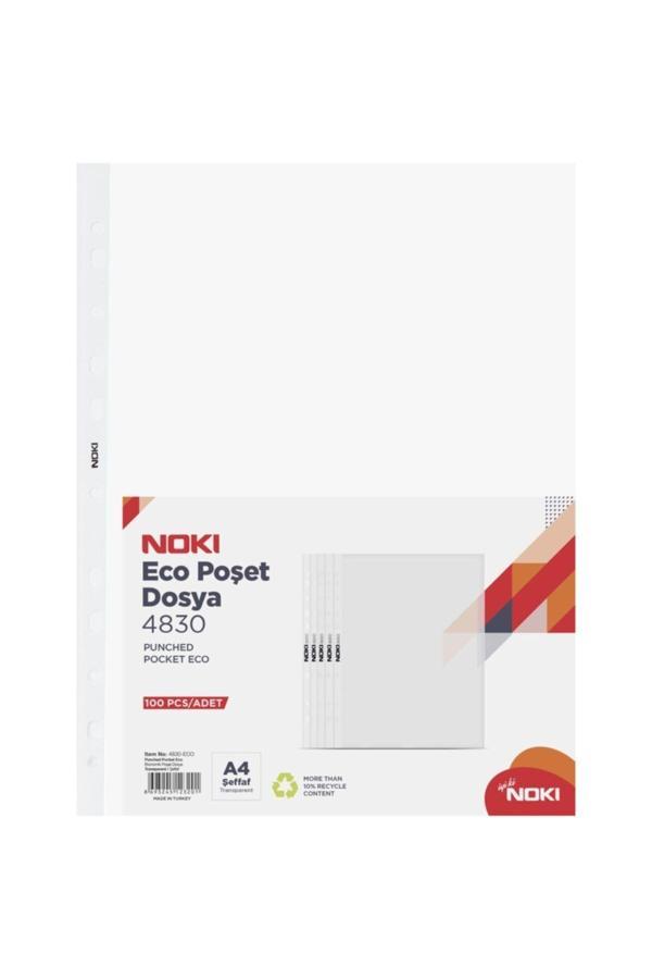 Noki Nokı 4830 A4 Eko Şeffaf Poşet Dosya 100'Lük - Image 1