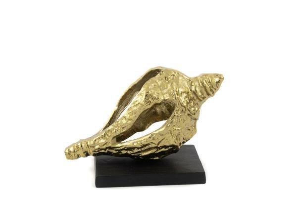 Mikasa Moor Cowry Gold Metal Dekor Obje 25x11x14cm - Image 1