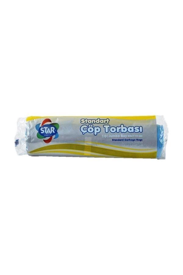Star Çöp Poşeti / Torbası Jumbo Boy 80X110 - Siyah - 5'Li Fırsat Paketi 50 Adet - Image 1