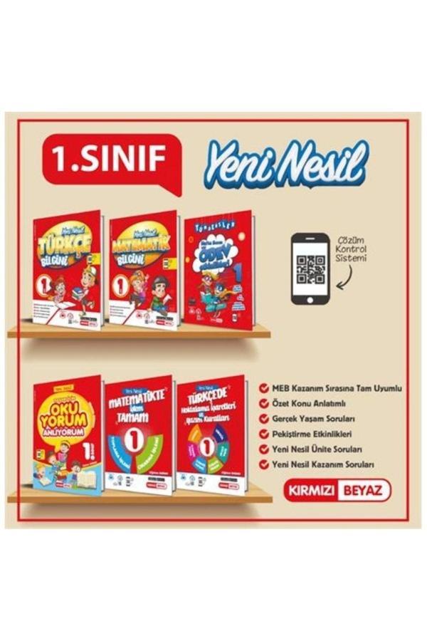 Kırmızı Beyaz Yayınları Kırmızı Beyaz 1.Sınıf 2.Dönem Tüm Dersler 6'Lı Set - Kırmızı Beyaz Yayınları - Image 1