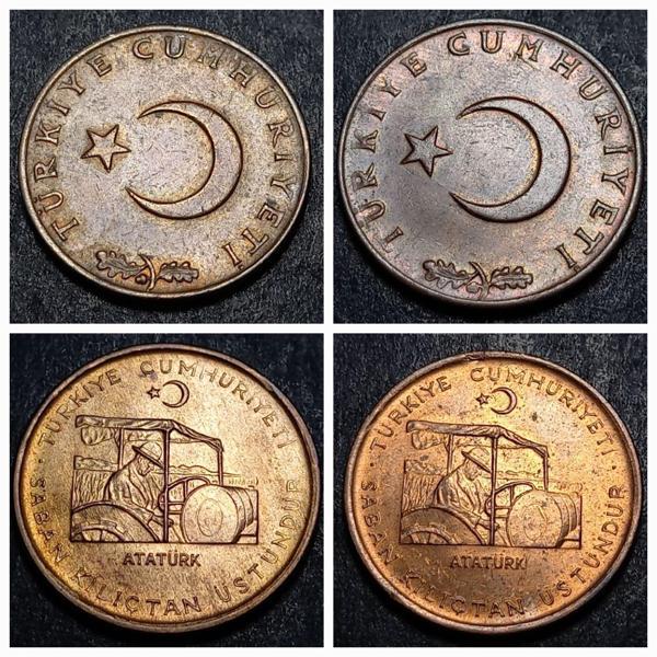 Escoines Koleksiyon 39963675ca06d48312 1971/1972Hatıra/Tedavül 10Kuruş Takım CA/ÇİL eski madeni para - Image 1