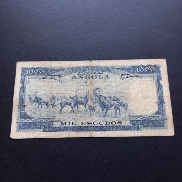 Escoines Koleksiyon 3996367f491691a97c 1962 Angola 1000 Escudos ÇT eski yabancı kağıt para - Image 1