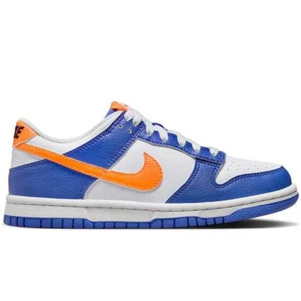 Nike Dunk Low GS Leather Unisex Sneaker Hakiki Deri Beyaz Mavi Günlük Spor Ayakkabı - Image 1