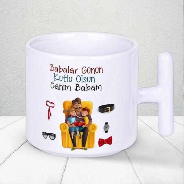 Babalar Günün Kutlu Olsun Canım Babam Yazılı Çay Kahve Seven Babalar İçin Mükemmel Hediyelik T Kupa Bardak - Image 1